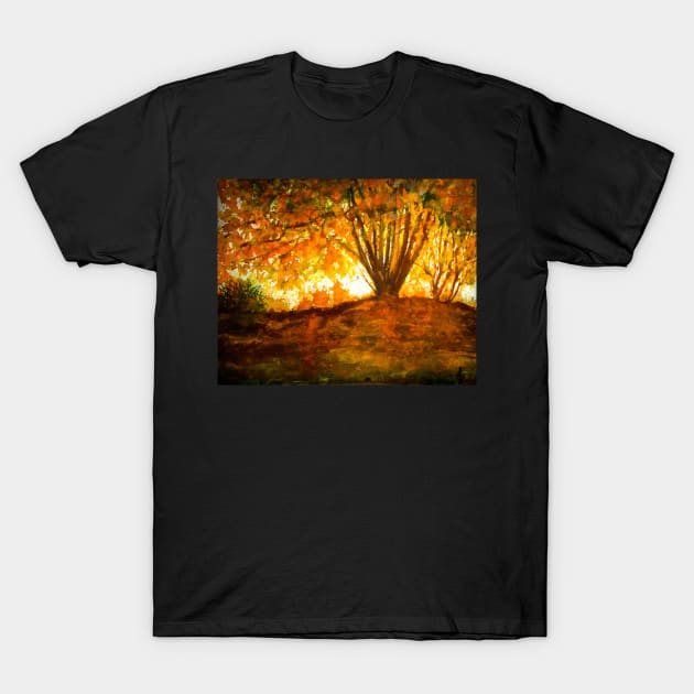 Fantasy Autumn tree T-Shirt by redwitchart
